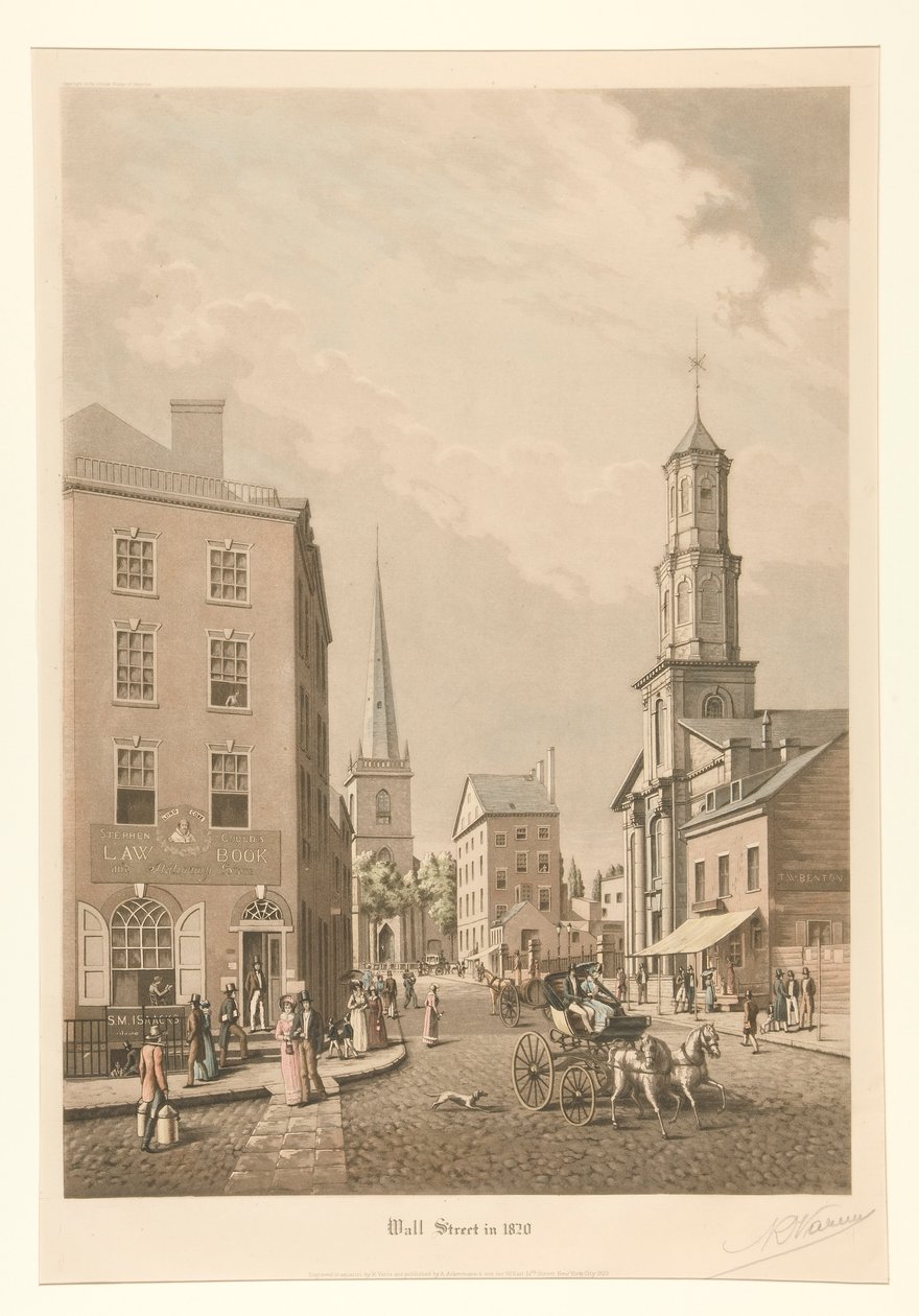 Wall Street nel 1820 da Raoul Varin