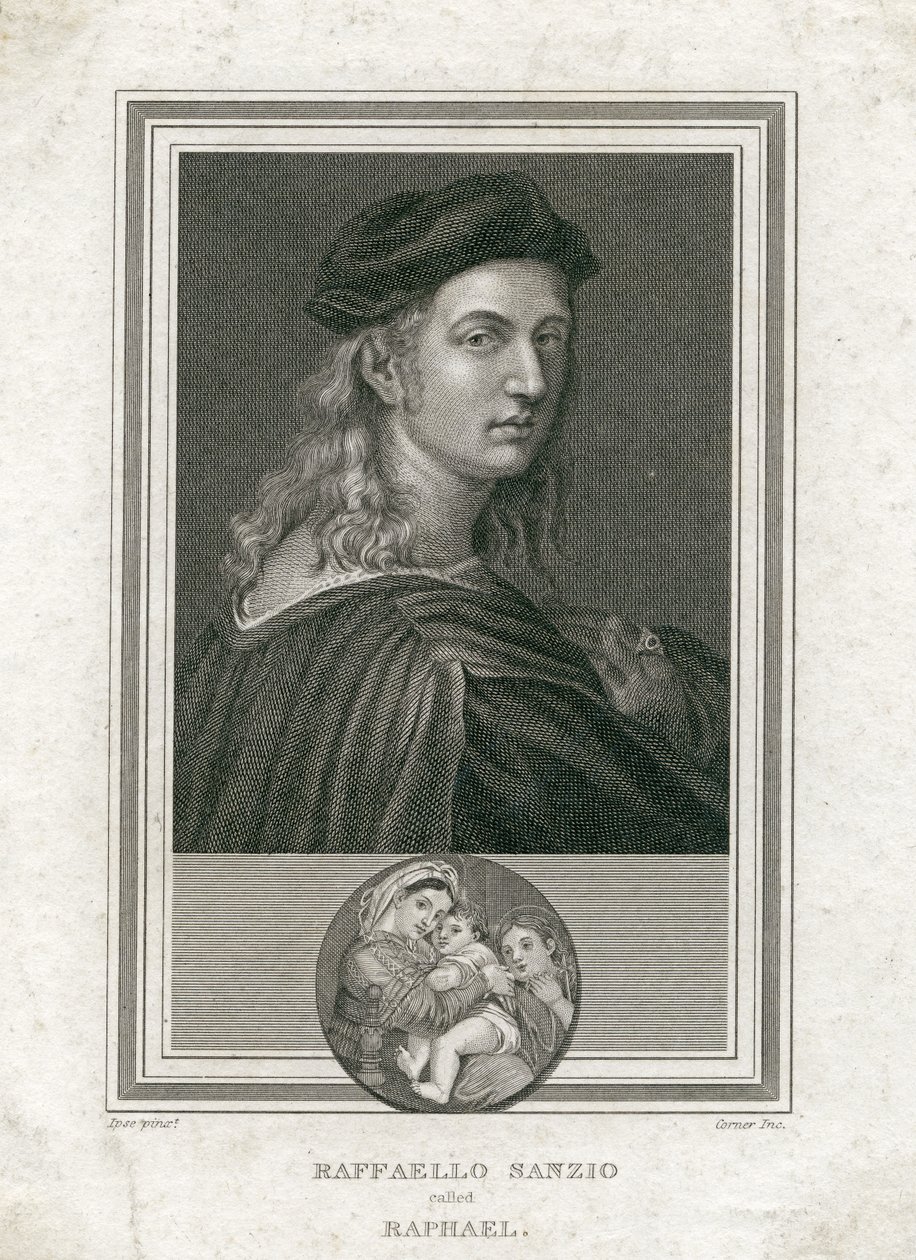 Raffaello Sanzio, detto Raffaello, inciso da Corner da Raffaello Sanzio Raphael