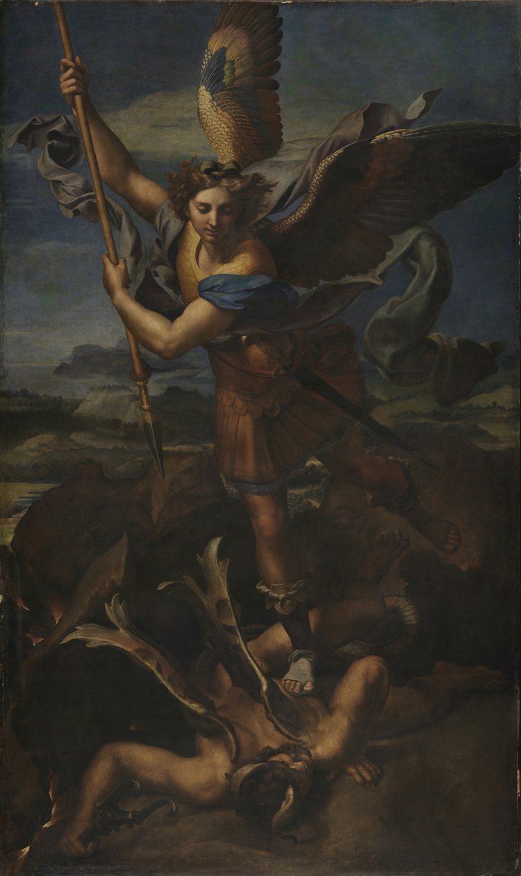 San Michele che sconfigge Satana da Raffaello Sanzio Raphael