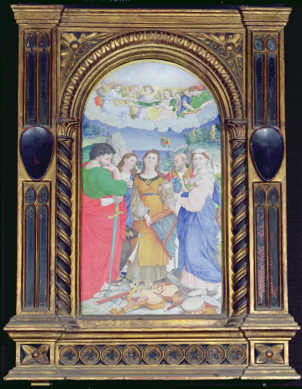 Santa Cecilia circondata da San Paolo, San Giovanni Evangelista, Sant