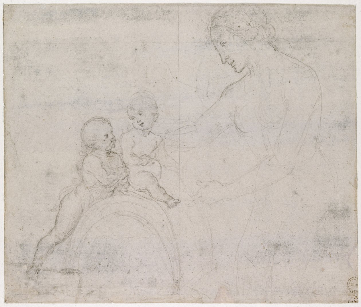 La Vergine e il Bambino con San Giovanni, WA1846.146 da Raffaello Sanzio Raphael