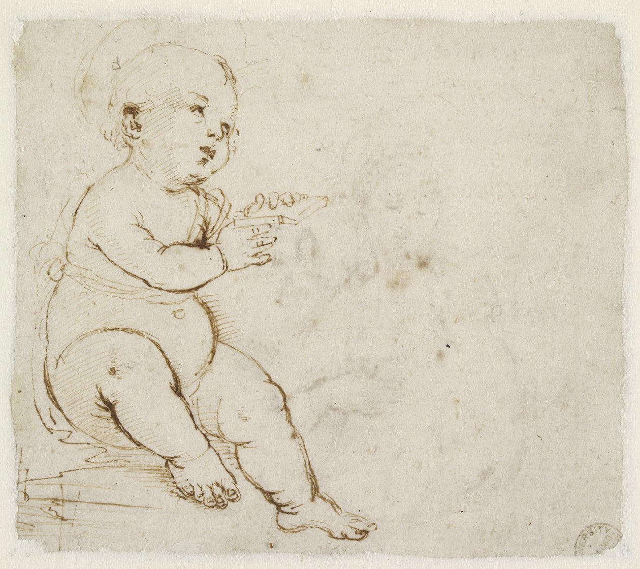 Verso: Studio per il Bambino Gesù, WA1846.152a da Raffaello Sanzio Raphael