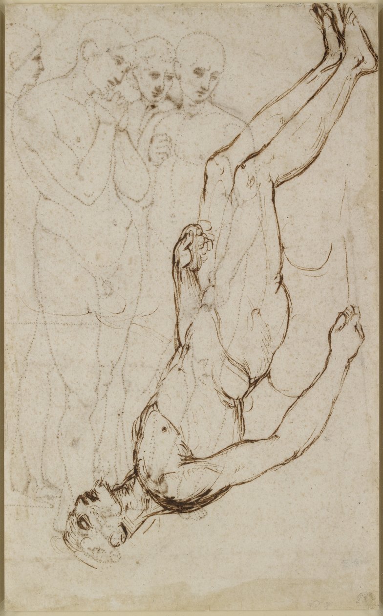 Studio del corpo di Cristo in una Pietà (retro) da Raffaello Sanzio Raphael
