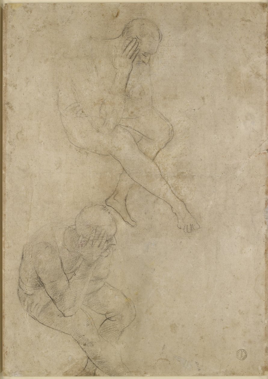 Verso: Due studi di un uomo anziano, WA1846.210 da Raffaello Sanzio Raphael