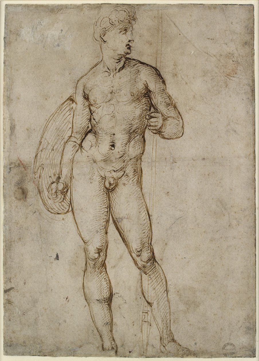 Recto: Un Giovane Guerriero, WA1846.163 da Raffaello Sanzio Raphael