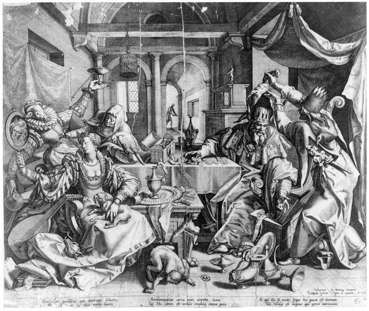 Il Matto e il Re, 1588 da Raphael I Sadeler