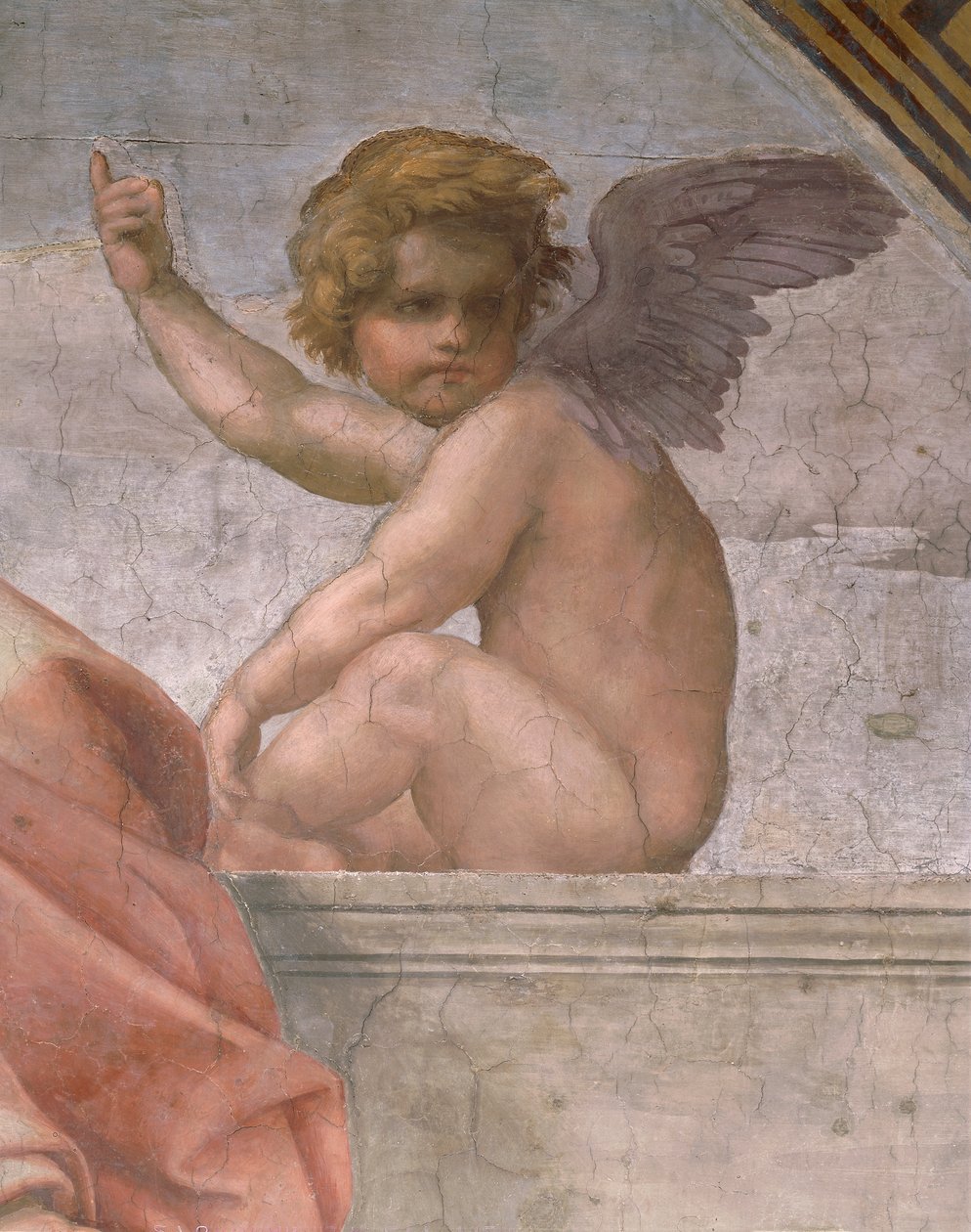 Putto che ritrae la Fede, (dettaglio) delle Virtù Cardinali e Teologali e la Legge da Raphael (1483 1520)