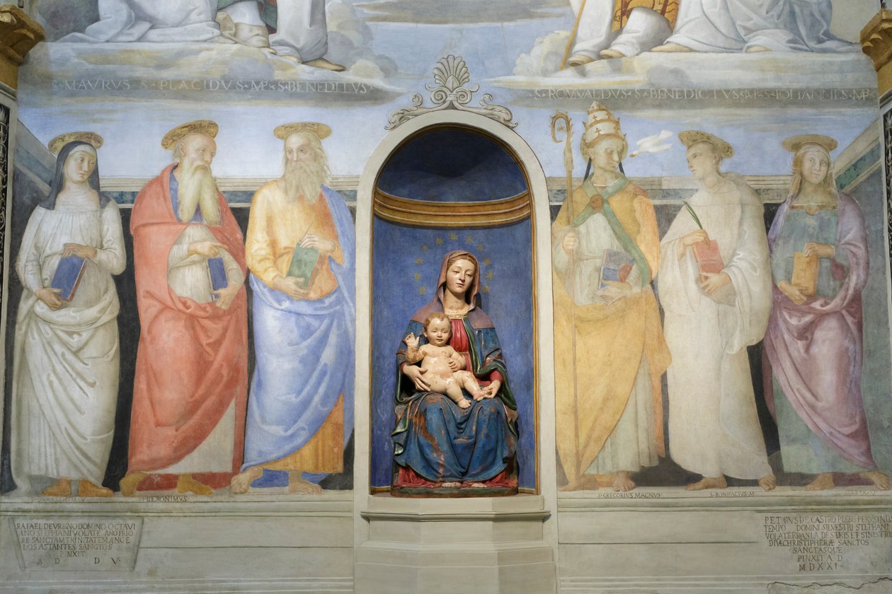 Trinità, santi benedettini e camaldolesi da Raphael (1483 1520)