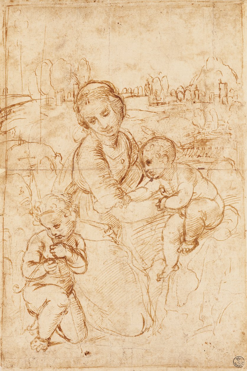 Madonna col Bambino e il giovane San Giovanni Battista da Raphael (1483 1520)