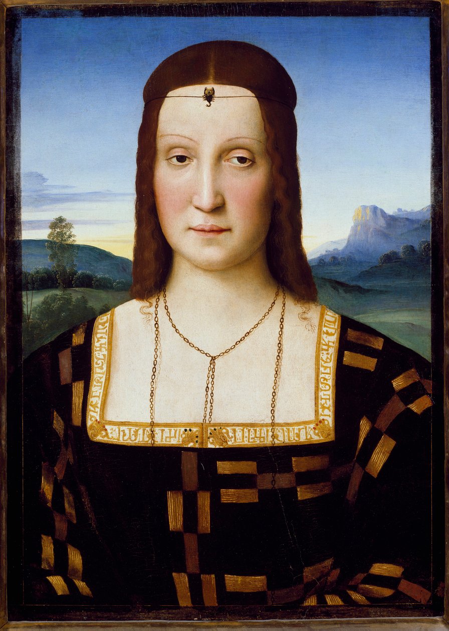 Ritratto di Elisabetta Gonzaga, c.1504-1505 da Raphael