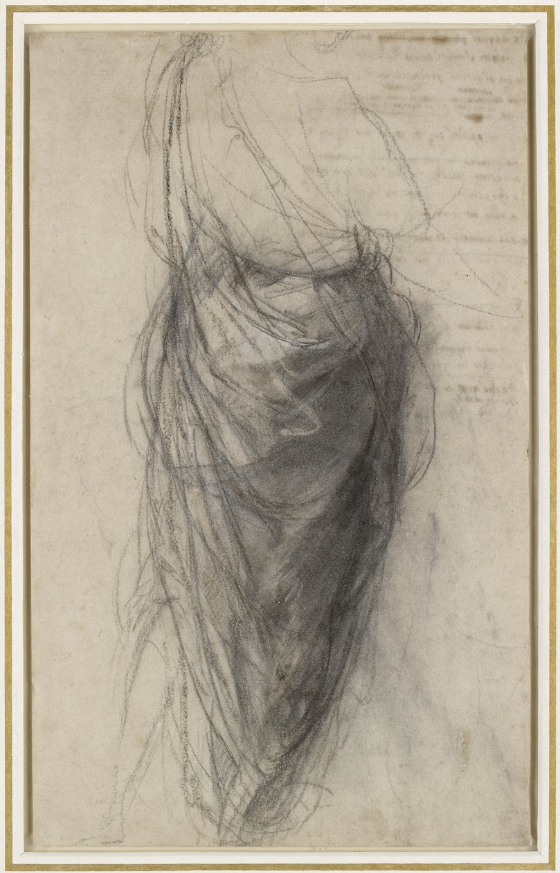 Studio per il Drappeggio di un Uomo di Spalle da Raphael