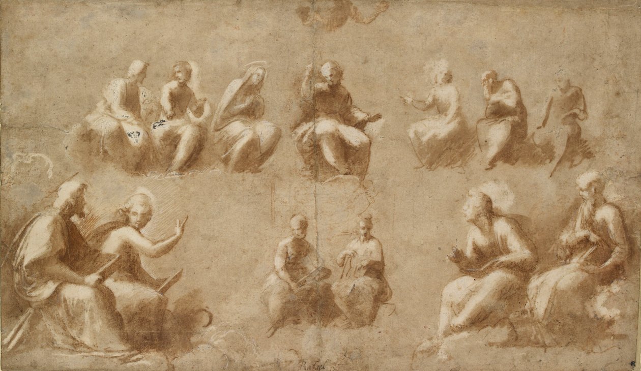 Cristo e i santi in gloria (Studio per la Disputa) da Raphael