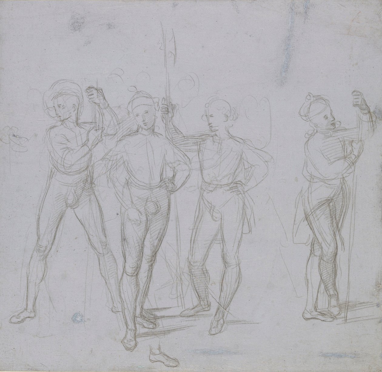 Gruppo di quattro soldati in piedi, c. 1503 da Raphael