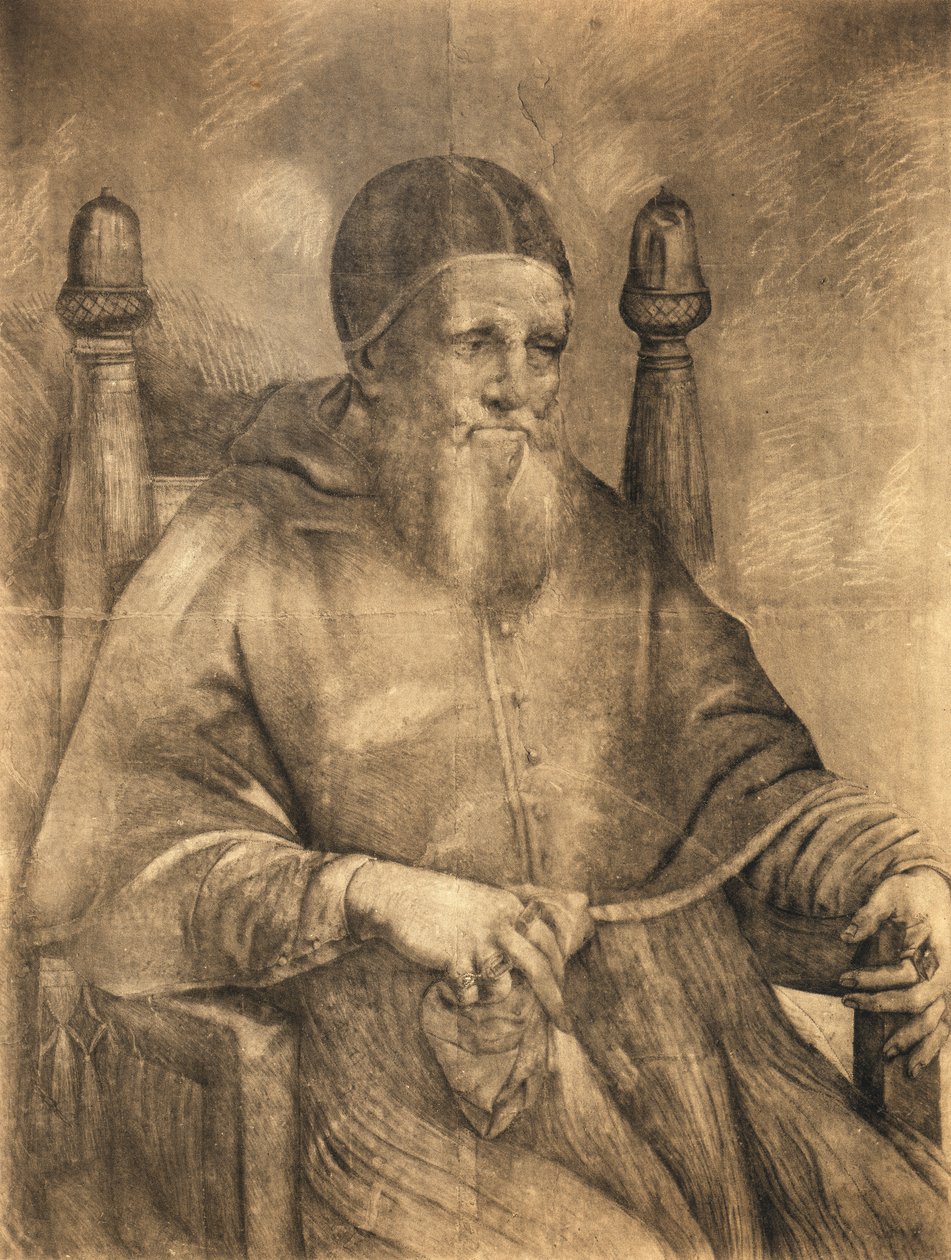 Studio per il ritratto di Papa Giulio II, 1500-12 da Raphael