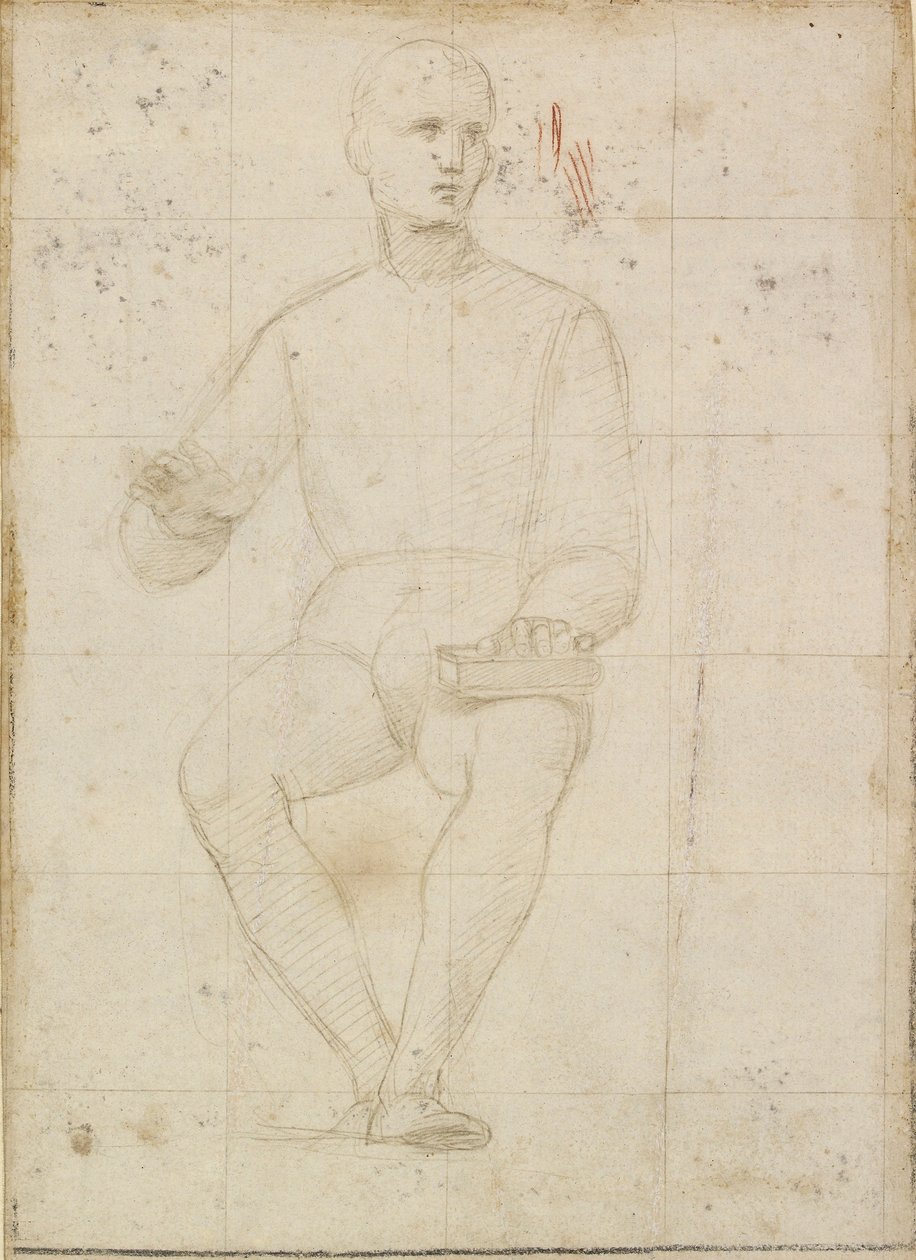 Studio di un uomo seduto, inizio XVI secolo da Raphael
