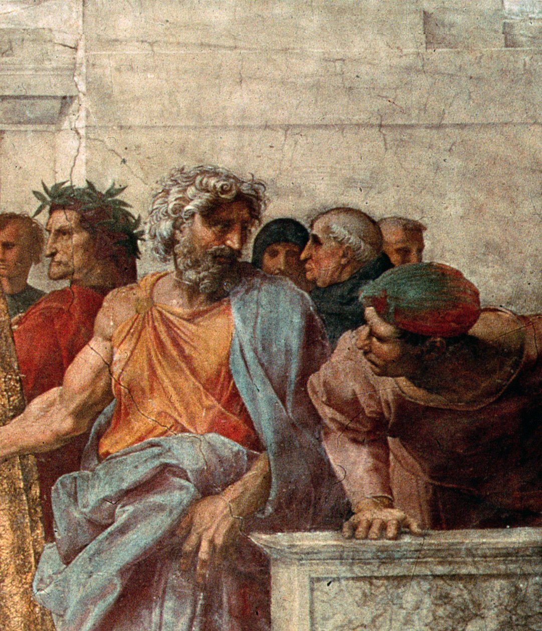 Disputa, dalla Stanza della Segnatura, 1508-11 (dettaglio) da Raffaello Sanzio Raphael