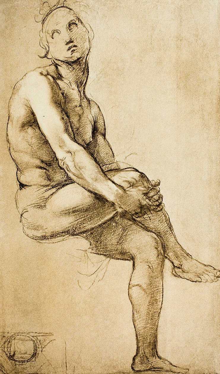 Studio di una figura umana da Raffaello Sanzio Raphael