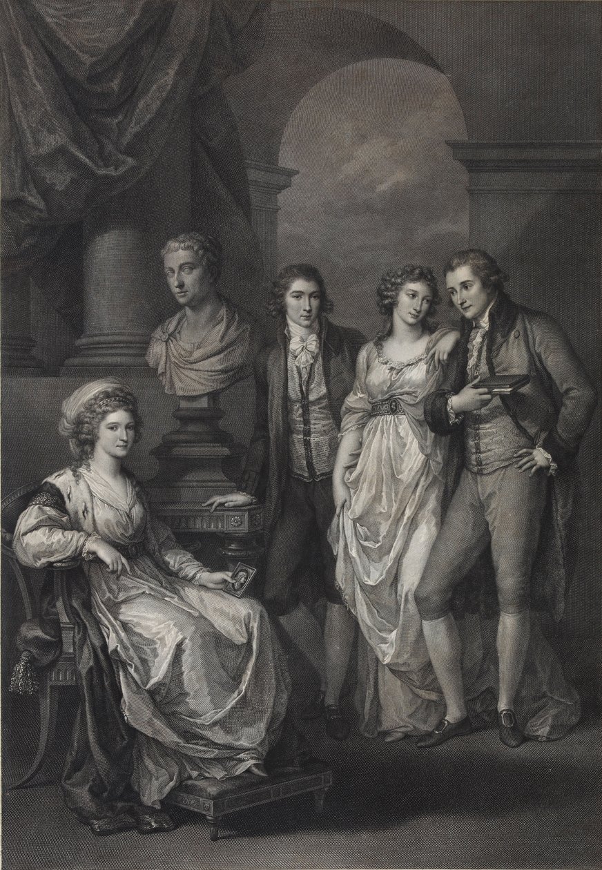 Ritratto di famiglia di Catherine Petrovna Baryatinskaya 1750-1811, nata Principessa di Holstein-Beck, 1793 da Raphael Morghen