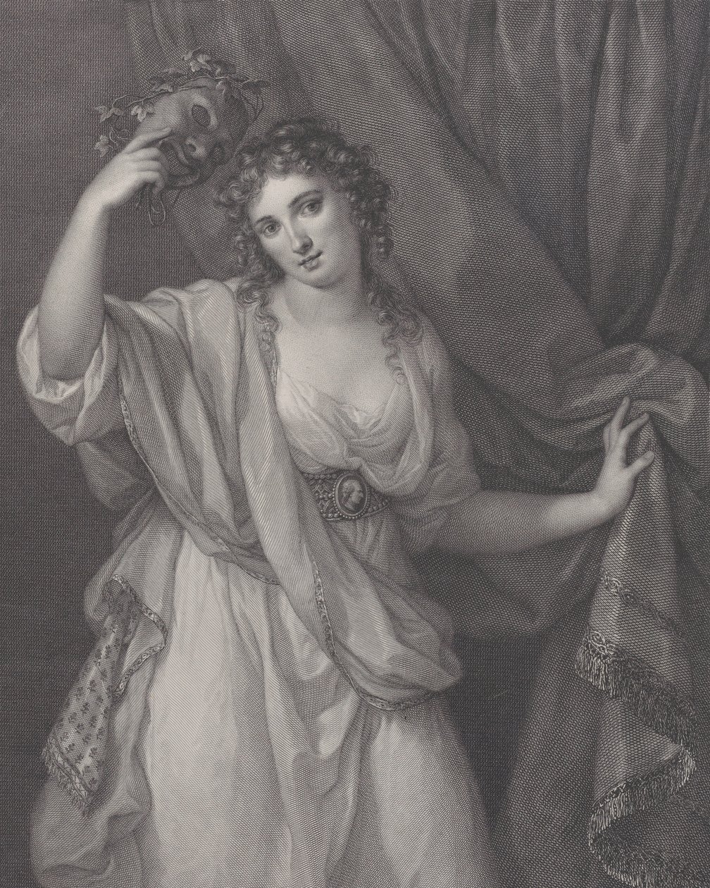 Lady Hamilton come la Musa Comica, Thalia, 1791 da Raphael Morghen