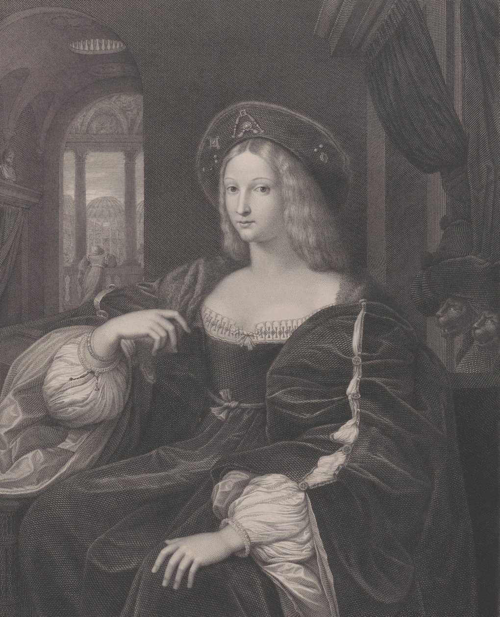 Ritratto di Doña Isabel de Requesens y Enríques de Cardona-Anglesola, 1821 da Raphael Morghen