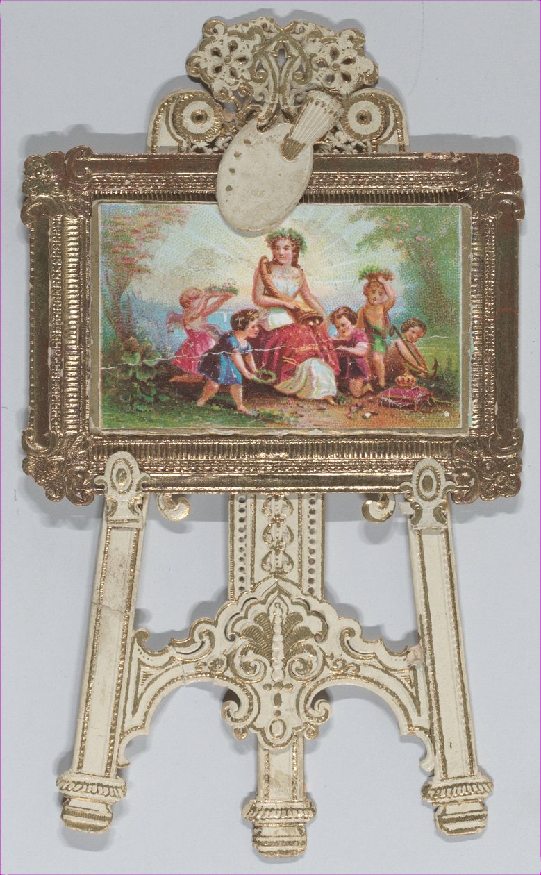 Valentine - Cavalletto in piedi, famiglia cromolitografata, 1873 da Raphael Tuck and Sons