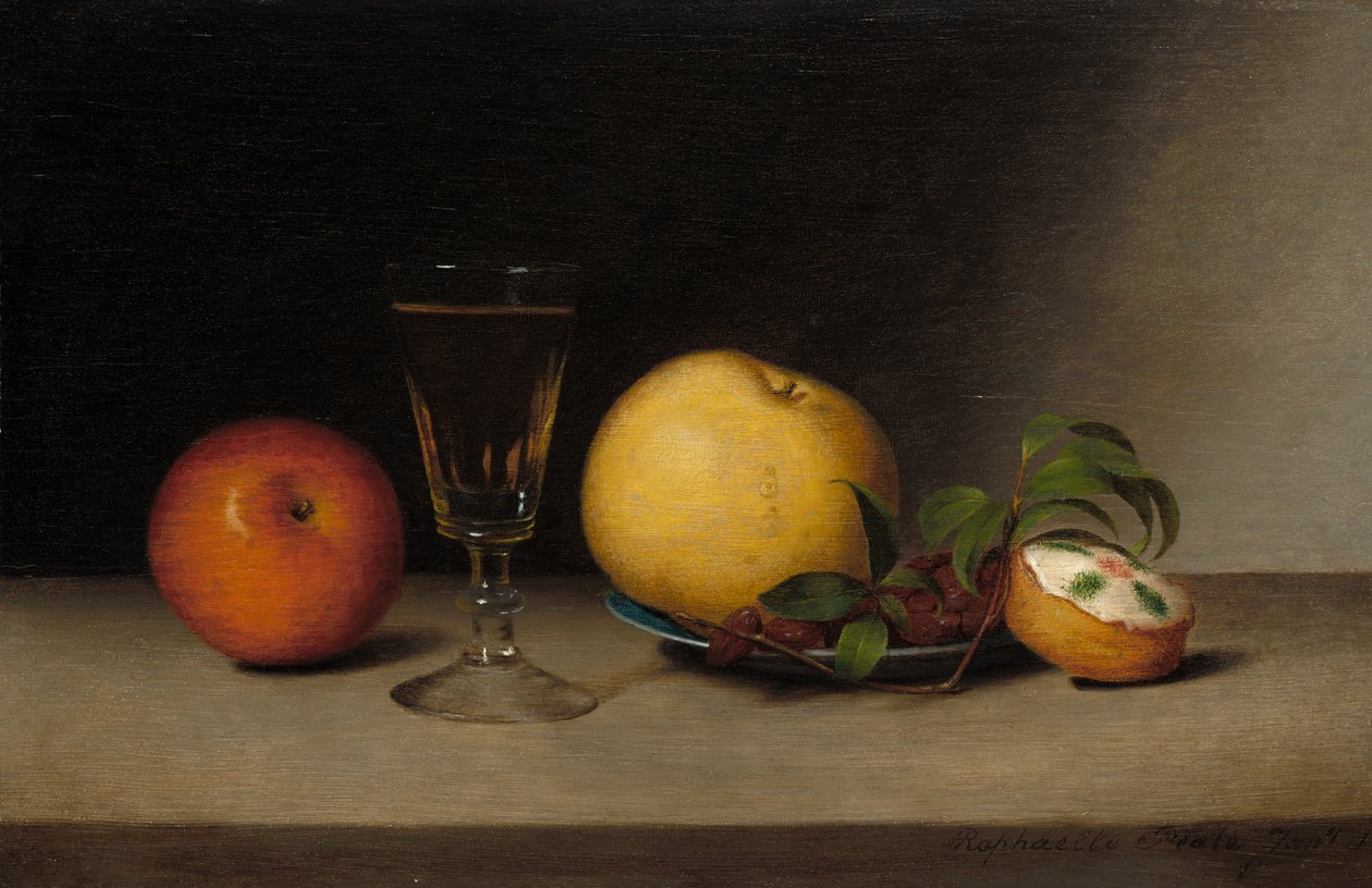 Natura Morta con Mele, Sherry e Torta al Tè da Raphaelle Peale