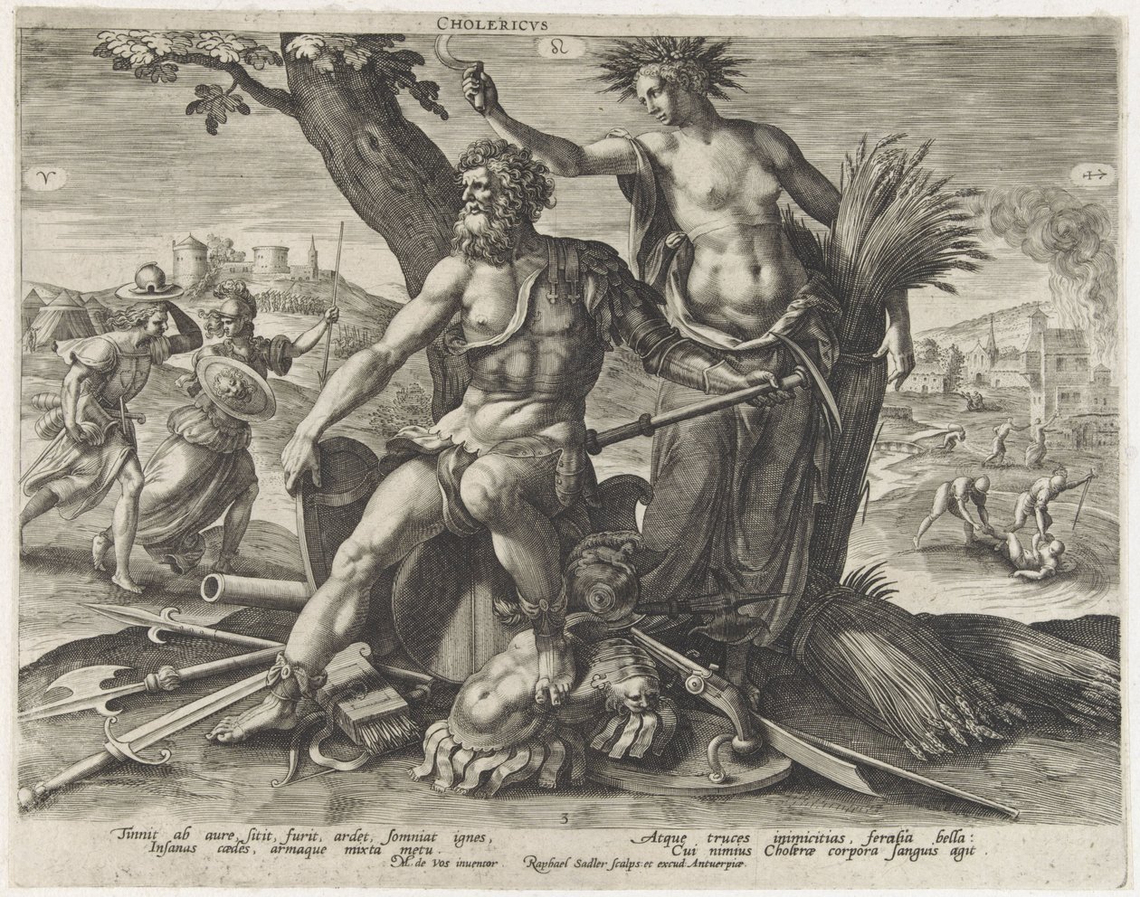 Temperamento collerico da Raphaël Sadeler (I)