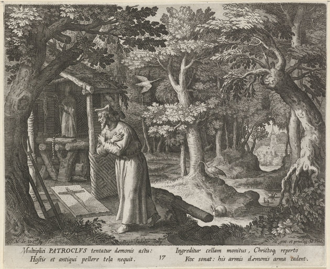 San Patroclo di Néris come eremita da Raphaël Sadeler (I)