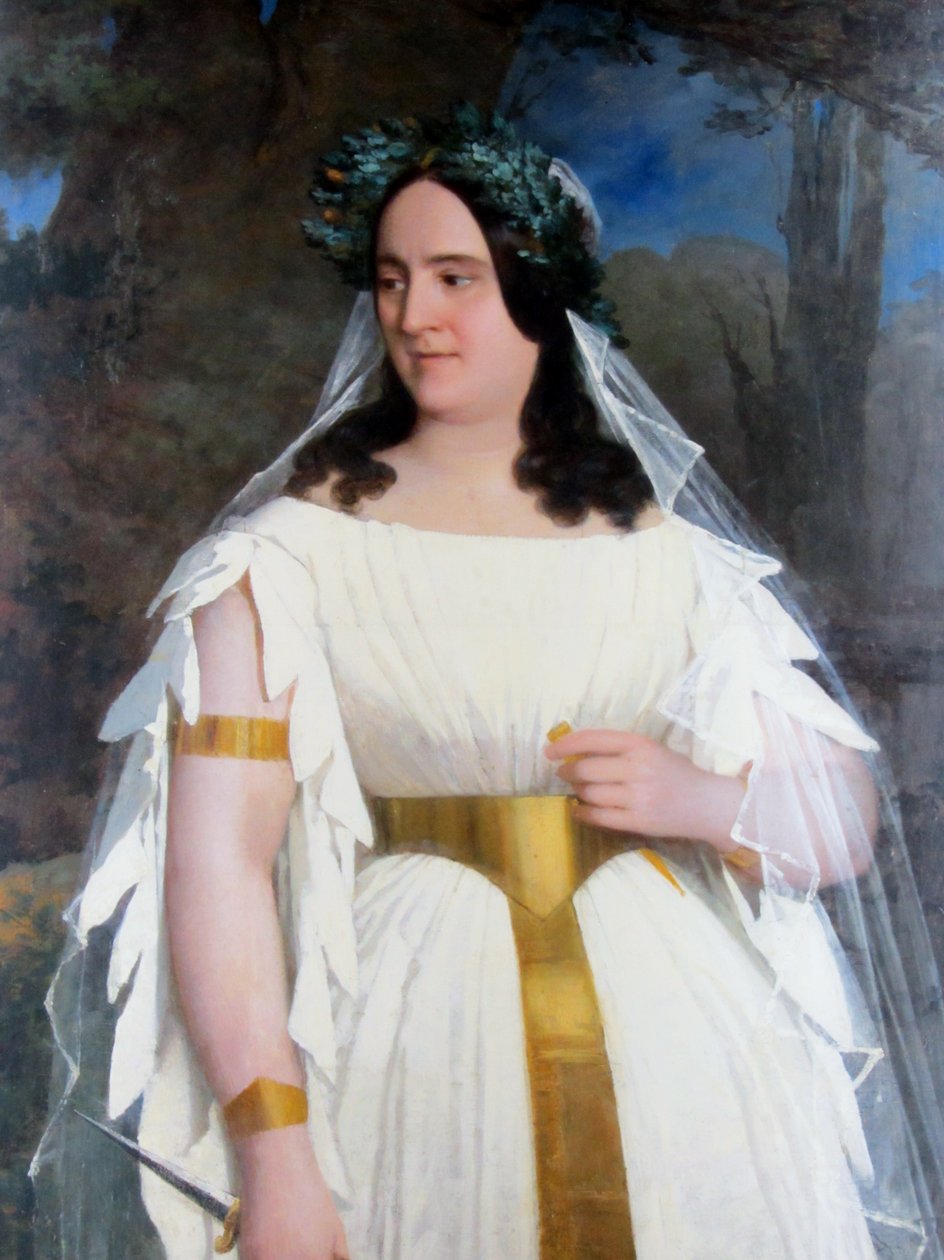 Adelaida Corradi de Pantanelli come Norma da Raymond Auguste Quinsac Monvoisin