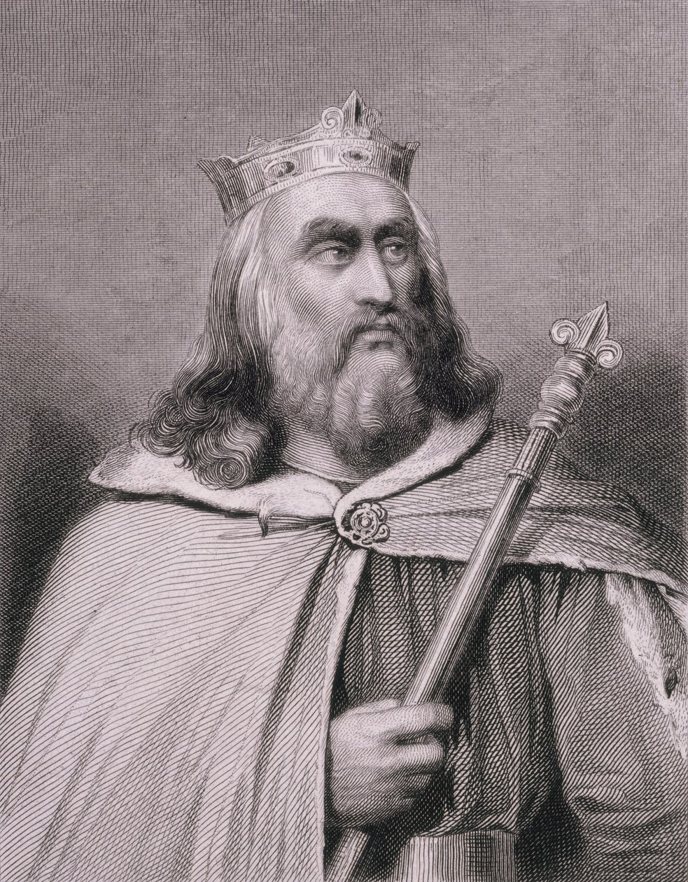 Clotario II (m.629) Re dei Franchi, inciso da Weber da Raymond Quinsac Monvoisin