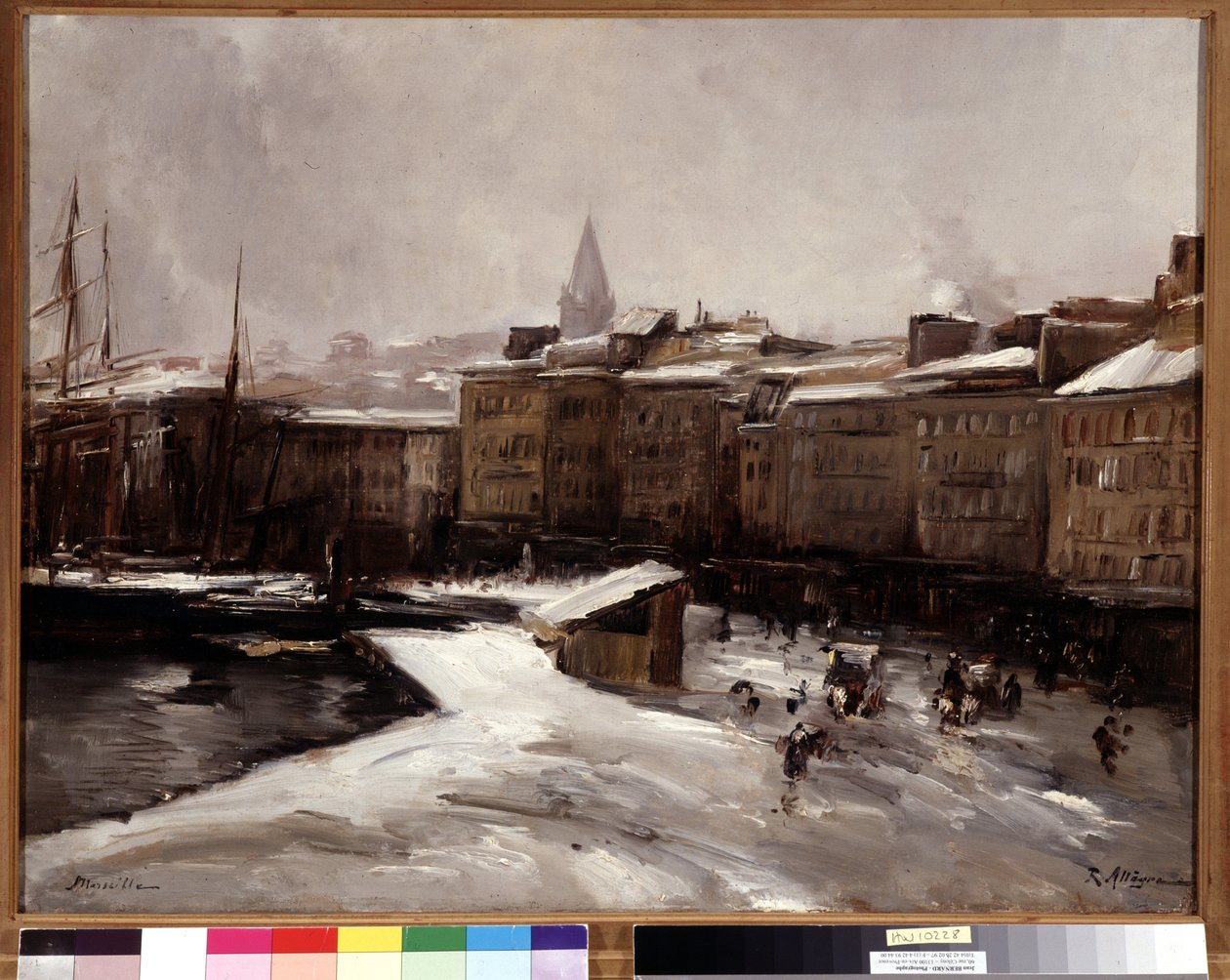 Quai du port, Marsiglia, sotto la neve da Raymond Allegre