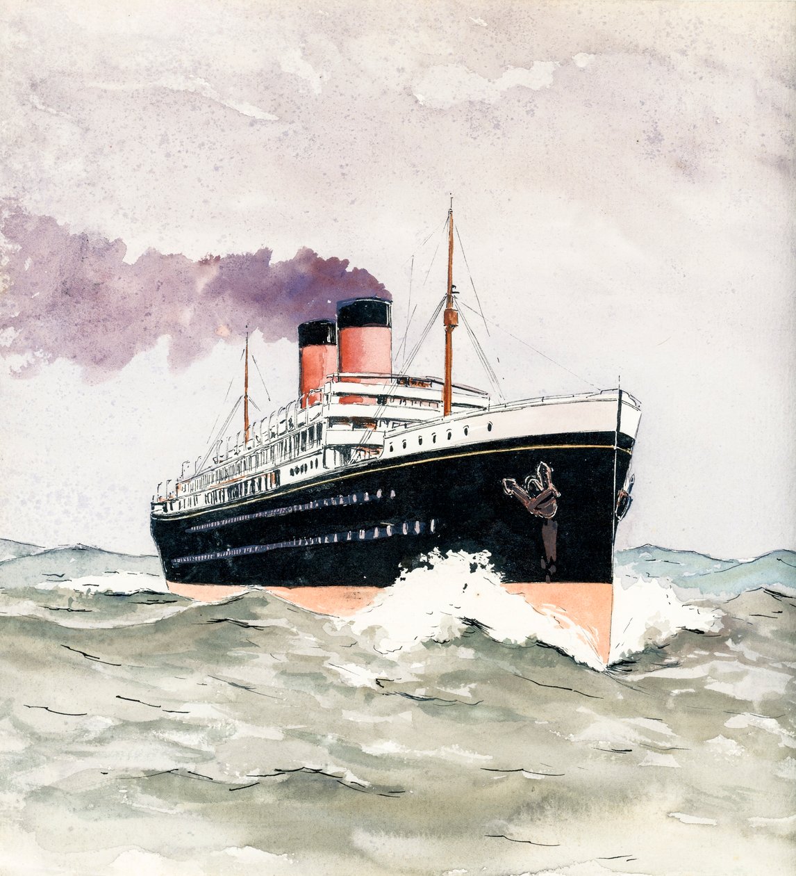 liner (Guazzo e inchiostro su carta). da Raymond Bonnefon