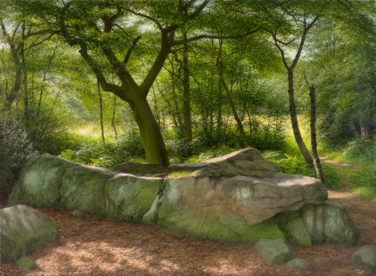 Da Adel Crags: una brillante mattina di settembre, 2001 (olio su tavola) da Raymond Booth