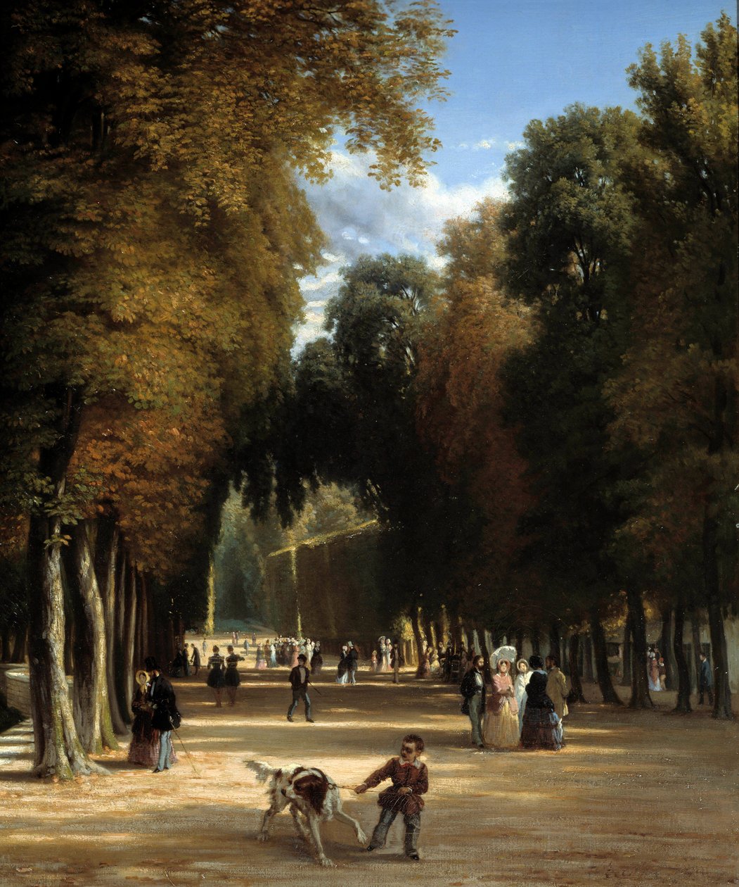 Passeggiata al parco di Saint Cloud (dettaglio) da Raymond Esbrat