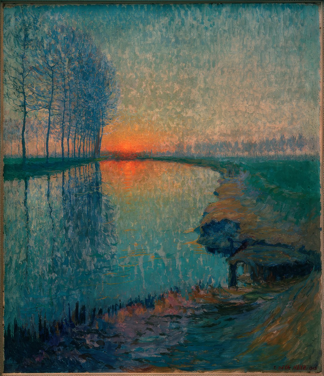 Tramonto sulla Nete da Raymond de la Haye