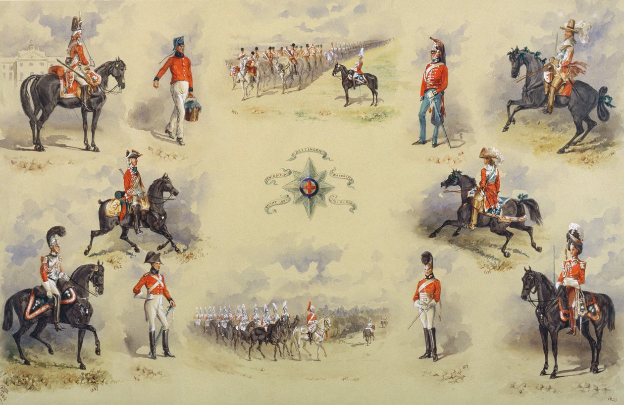 Uniformi delle 2nd Life Guards, 1884 da Reginald Wymer