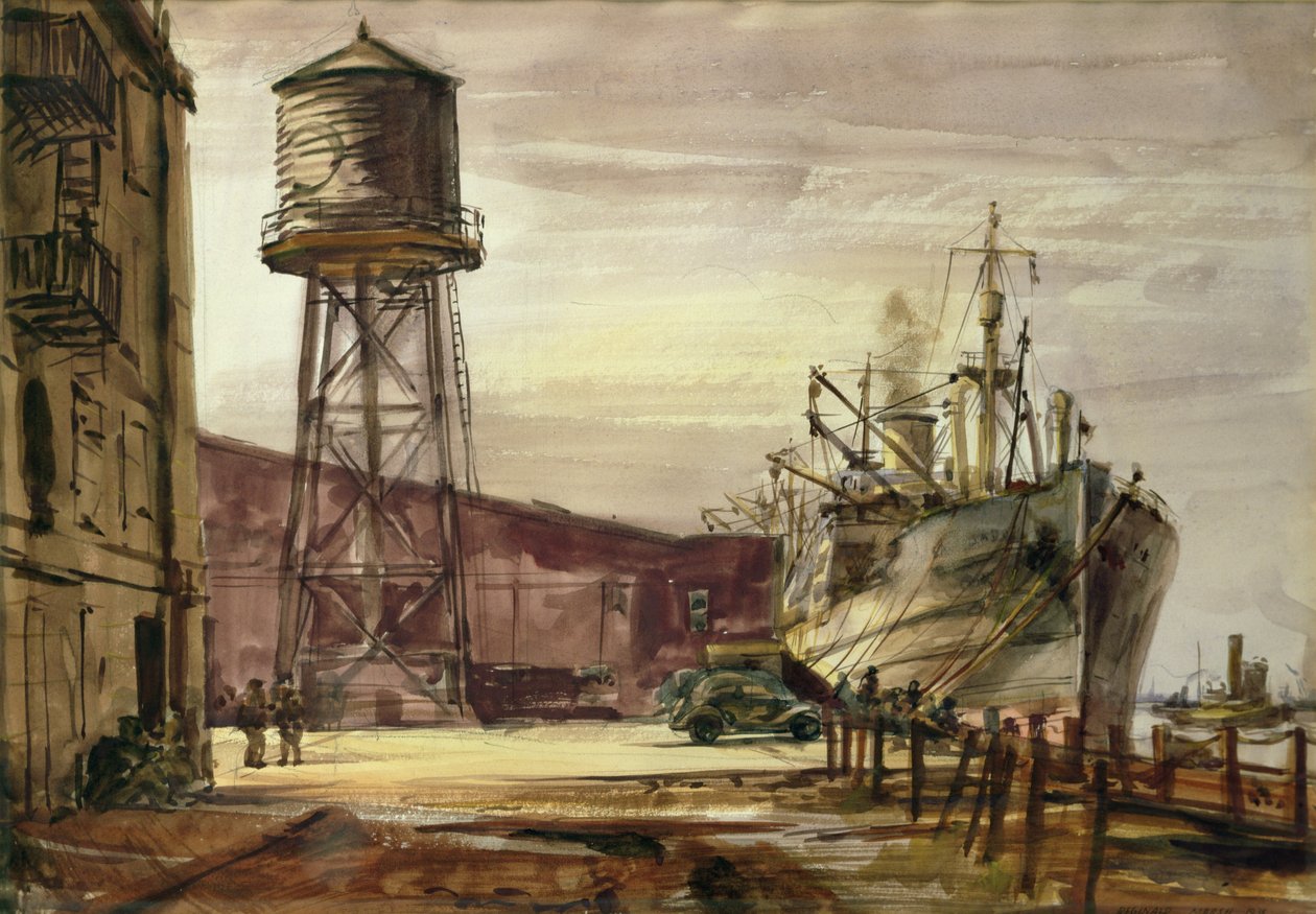 Porto (acquerello su carta) da Reginald Marsh
