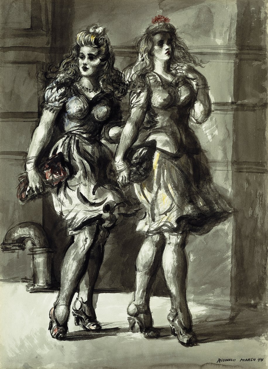 Due giovani donne a passeggio da Reginald Marsh