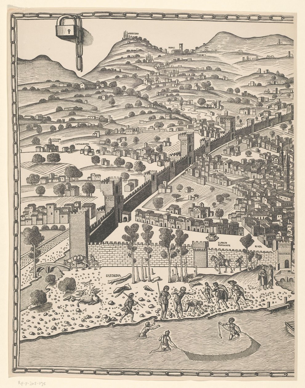 Veduta di Firenze (parte sinistra) da Reichsdruckerei