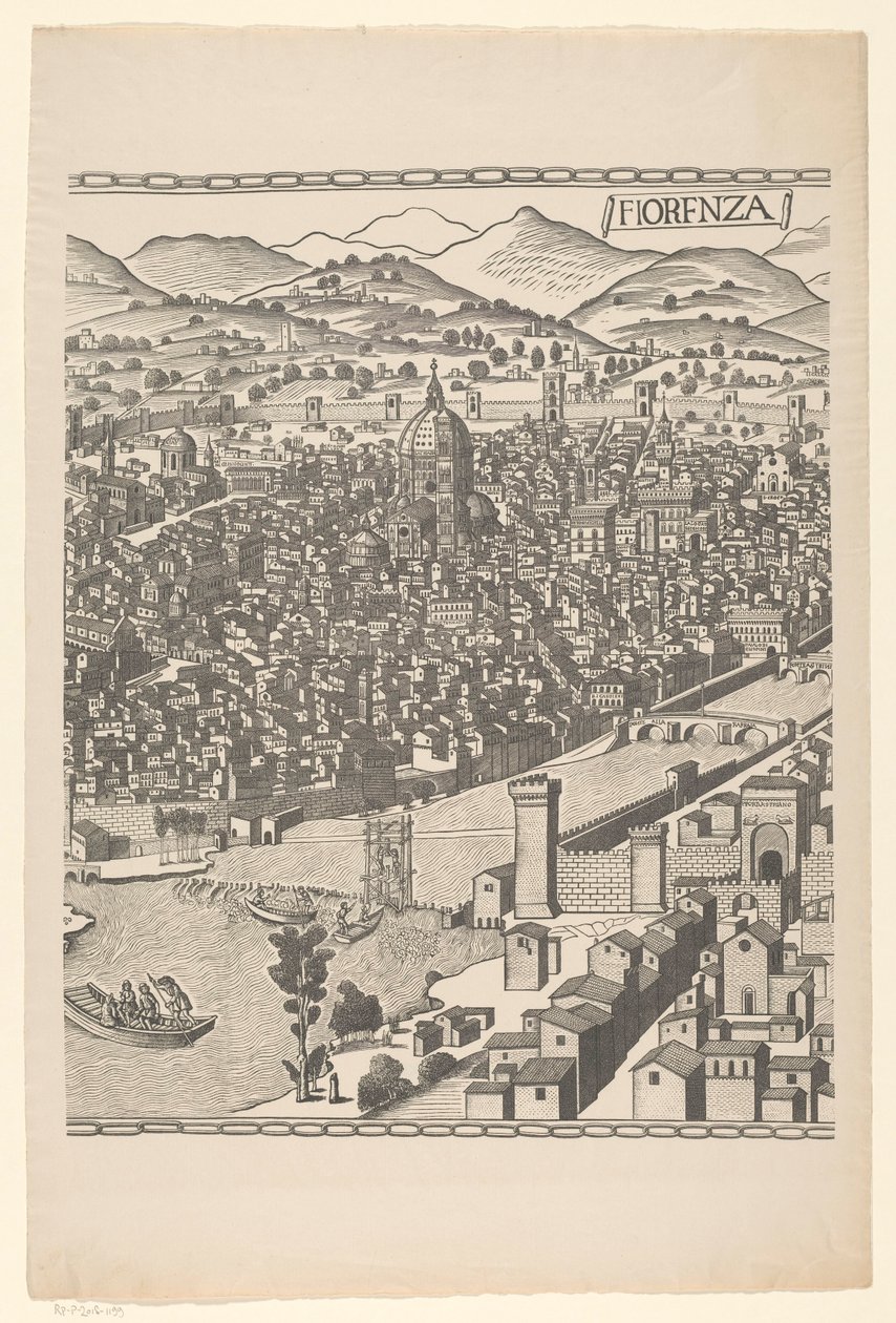 Veduta di Firenze (parte centrale) da Reichsdruckerei