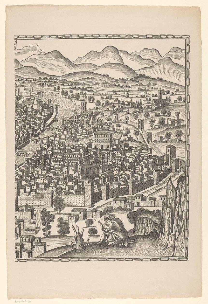 Veduta di Firenze (parte destra) da Reichsdruckerei