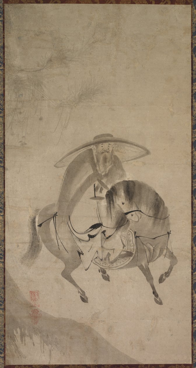 Su Dongpo a cavallo di un asino, fine XVI - inizio XVII secolo da Reietsu