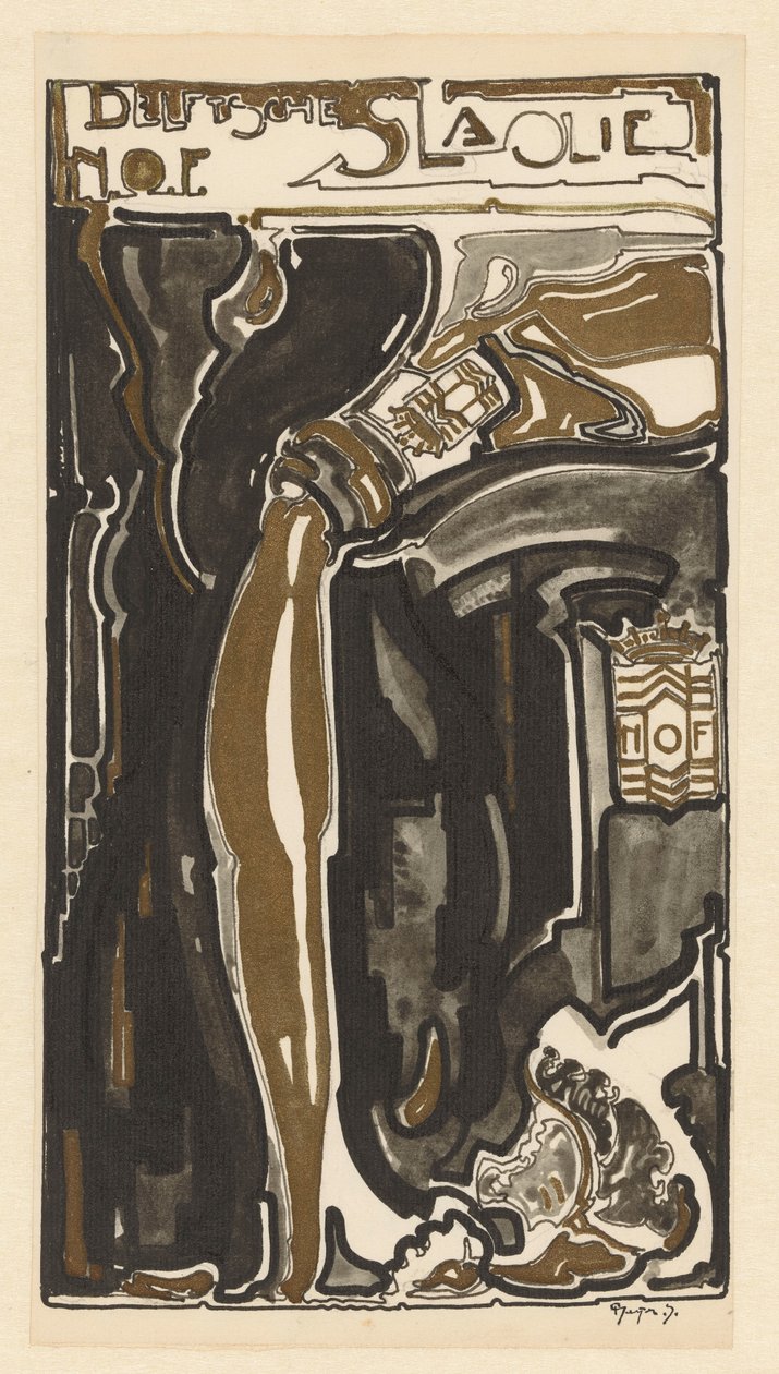 Delftsche slaolie N.O.F. da Reijer Stolk (signed by artist)