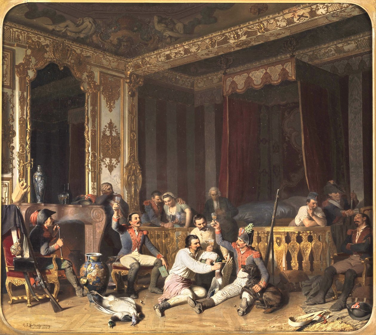 Occupazione di un castello da parte di soldati francesi da Reinhard Sebastian Zimmermann