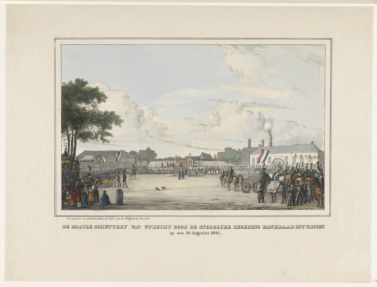 La Mobile Schuttery di Utrecht ricevuta con gratitudine dal governo cittadino il 19 agosto 1834 da Reinier Craeyvanger