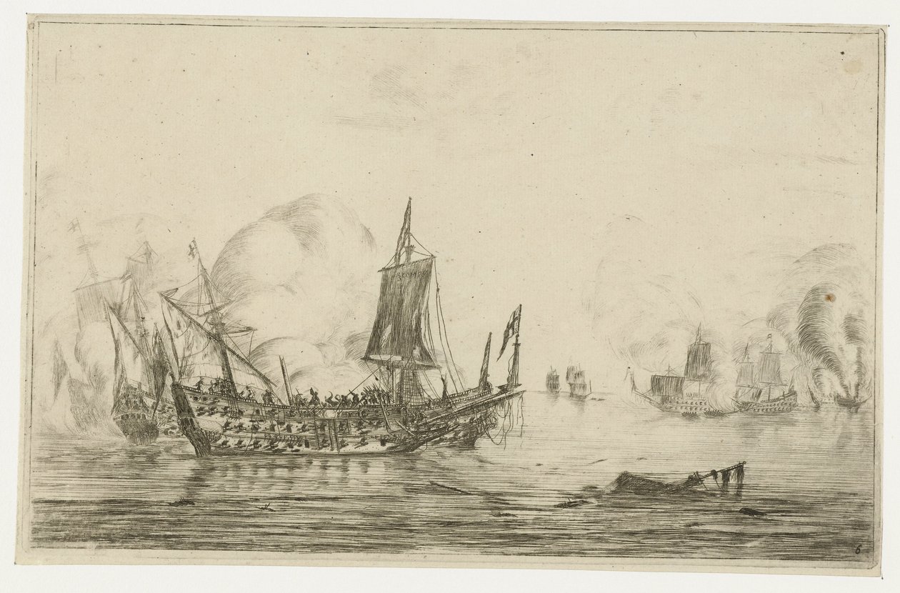 Dopo la battaglia navale da Reinier Nooms