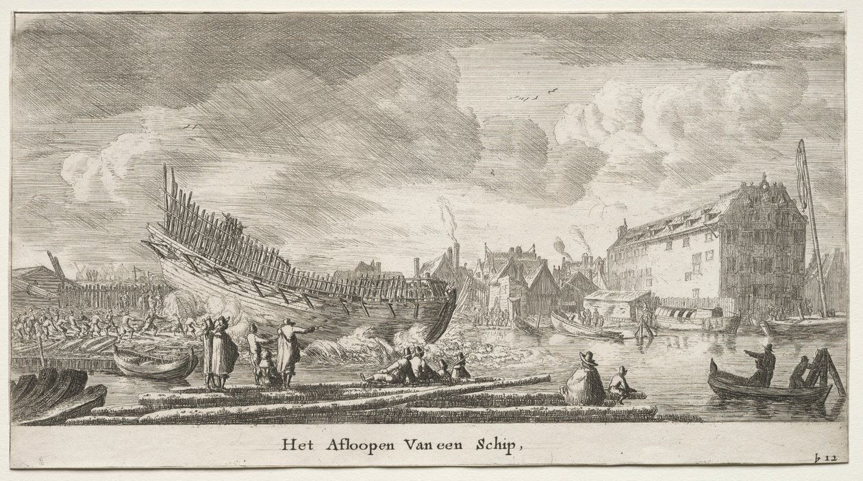 Navi di Amsterdam: varo di una nave da Reinier Nooms