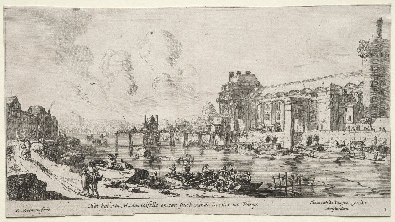 Vedute di Parigi: Vista del Louvre e delle Tuileries da Reinier Nooms, called Zeeman