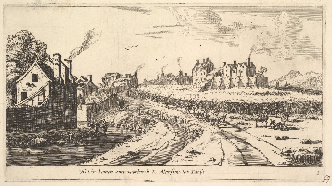 Ingresso al Sobborgo di Saint Marceau vicino a Parigi da Reinier Zeeman