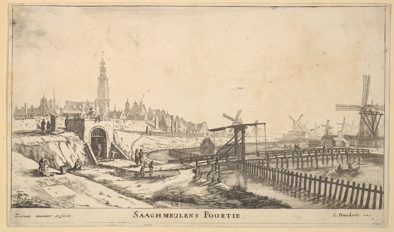 La porta di Zaagmolen, XVII secolo da Reinier Zeeman